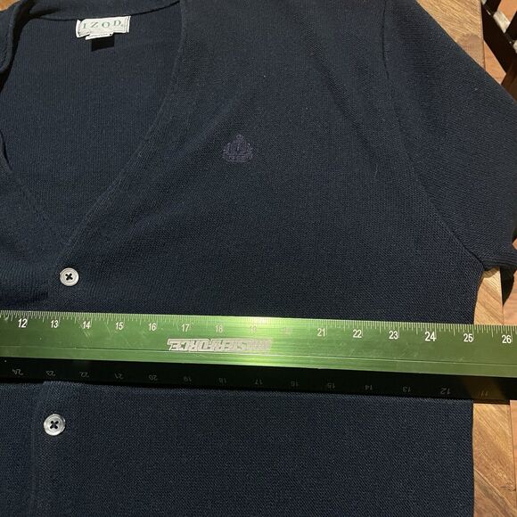 Izod Vintage Cardigan Sweater USA Made Acrylic Button Up Grunge Grandpa‎ XL - Picture 4 of 6